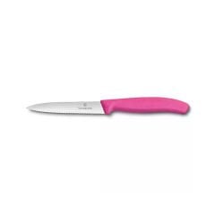 Victorinox 6.7736.L5 10cm Pembe Tırtıklı Soyma Bıçağı