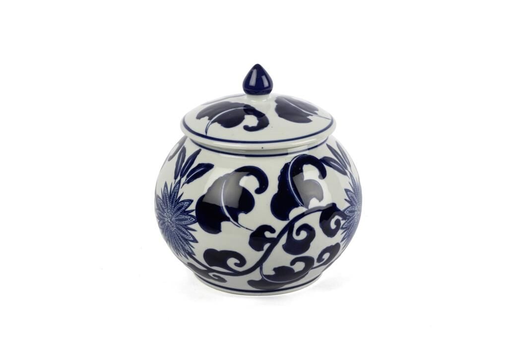 Mikasa Moor Blue Blanc Kapaklı Küp 20x20cm