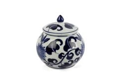 Mikasa Moor Blue Blanc Kapaklı Küp 20x20cm