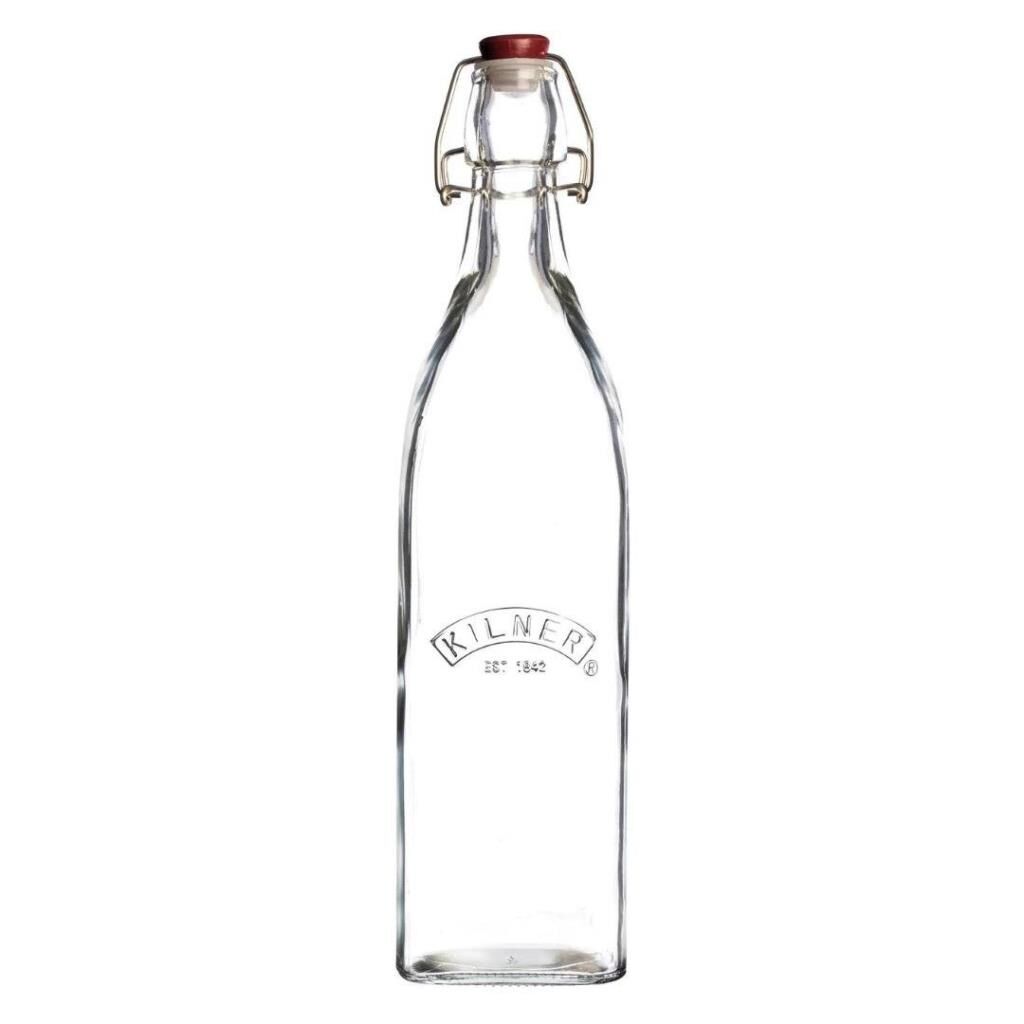 Kilner Klipsli Kare Şişe 1Lt