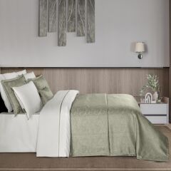 Sarev Adia Bej Çift Kişilik %100 Pamuk Saten  Nevresim Takımı ve Yatak Örtüsü Seti