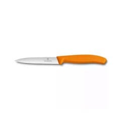 Victorinox 6.7736.L9 10cm Turuncu Tırtıklı Soyma Bıçağı