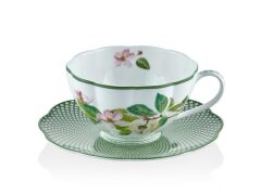 Tea Delight Horticool Ema Çiçeği 6'lı Çay Fincan Seti