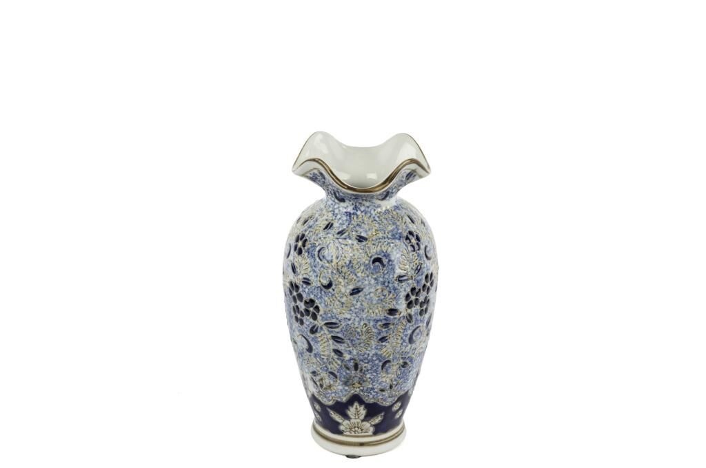 Mikasa Moor Blue Blanc Dek Vazo 13x23cm
