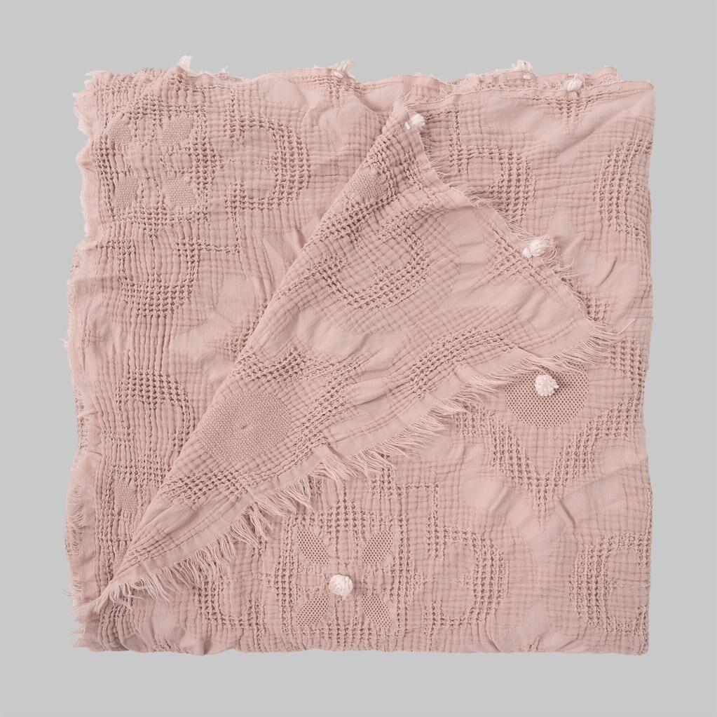 Sarev Alison Pudra Çift Kişilik %100 Pamuk Yatak Örtüsü 220*240 cm