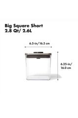 Oxo Saklama Kabı Pop Kare Çelik Kapaklı - 2.6 Lt