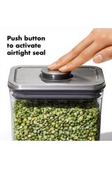 Oxo Saklama Kabı Pop Kare Çelik Kapaklı - 2.6 Lt