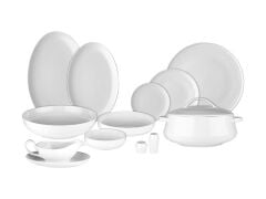 Evaliza Hanedan Yemek Takımı 101 Parça Sade