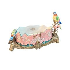 Mikasa Moor Pembe Kelebekli Porselen Dekor Kase 45x20x25cm