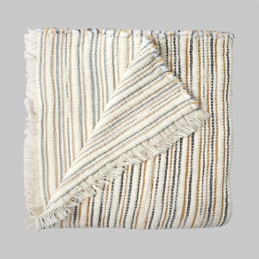 Sarev Mare Gri Tek Kişilik %100 Pamuk Yatak Örtüsü 180*220 cm