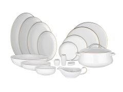 Evaliza Hanedan Yemek Takımı 101 Parça Shiny Gold