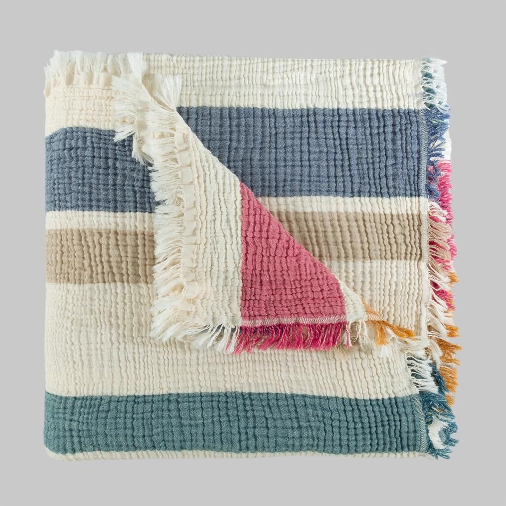 Sarev Lamerin Multicolor Tek Kişilik %100 Pamuk Yatak Örtüsü 180*220 cm