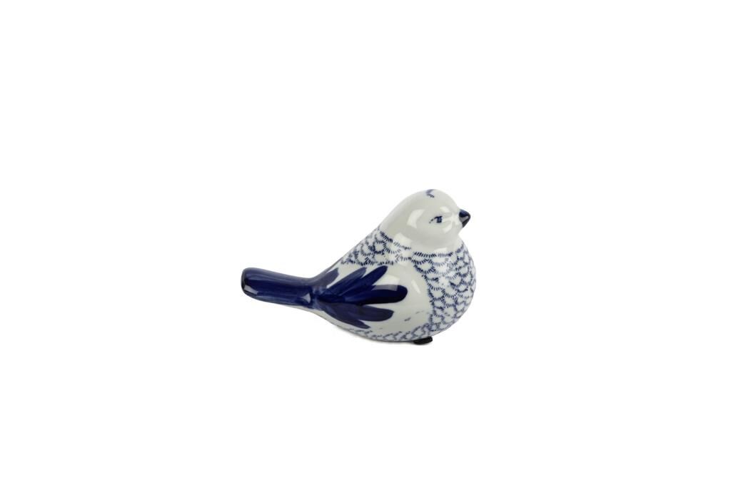 Mikasa Moor Blue Blanc Kuş Dek Obje 17x10cm