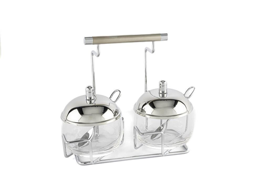 Mikasa Moor Perle Çelik Standlı 2li Reçellik Seti 21x12x18cm