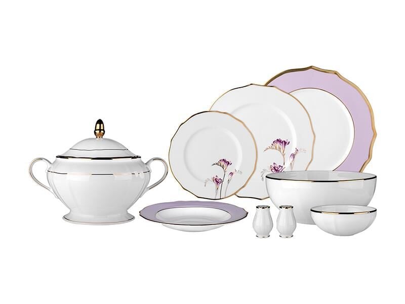 Evaliza Poetica Yemek Takımı 61 Parça Buket Mor