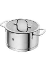 Zwilling Trueflow Sığ Tencere | Paslanmaz Çelik | 20 Cm | Metalik Gri