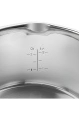Zwilling Trueflow Sığ Tencere | Paslanmaz Çelik | 20 Cm | Metalik Gri