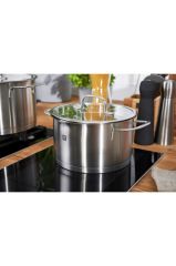 Zwilling Trueflow Sığ Tencere | Paslanmaz Çelik | 20 Cm | Metalik Gri