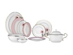 Evaliza Poetica Yemek Takımı 61 Parça Buket Pembe