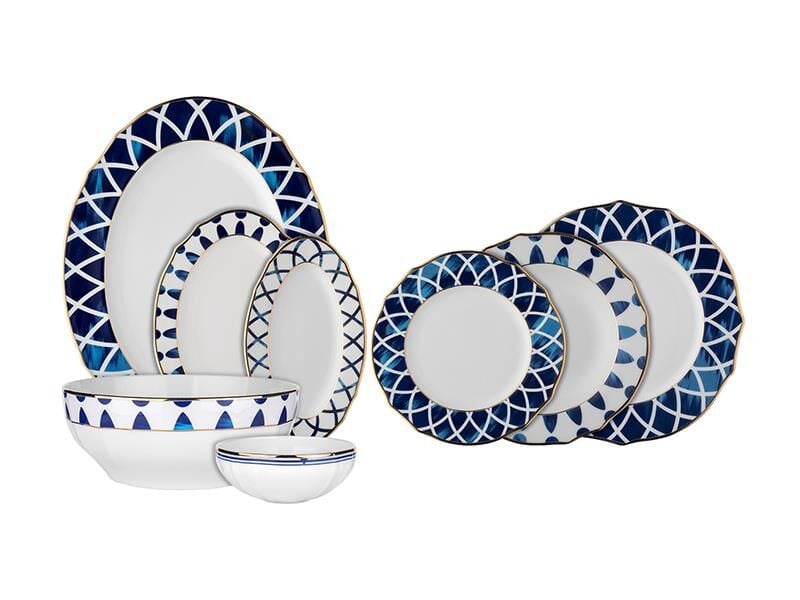 Evaliza Poetica Yemek Takımı 61 Parça Arya Mavi