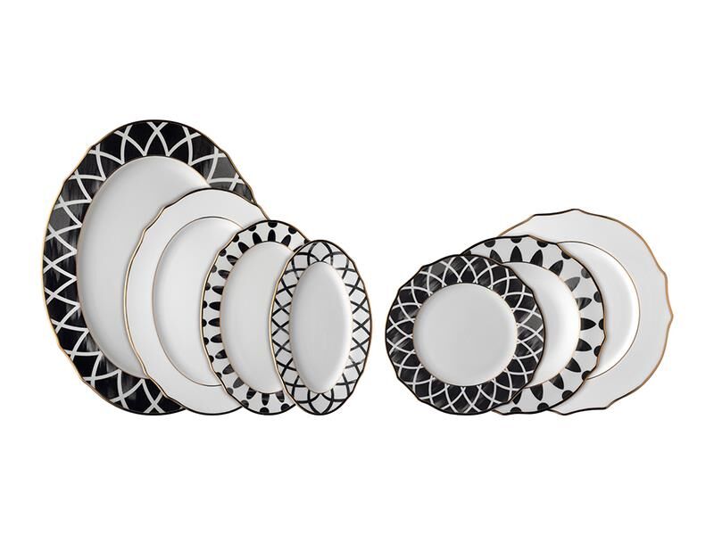 Evaliza Poetica Yemek Takımı 61 Parça Arya Antrasit