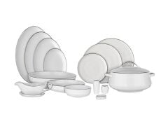 Evaliza Hanedan Yemek Takımı 60 Parça Shiny Platin