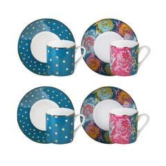 Lucky Art Estelle Bone 4Lü Kahve Fincanı Seti