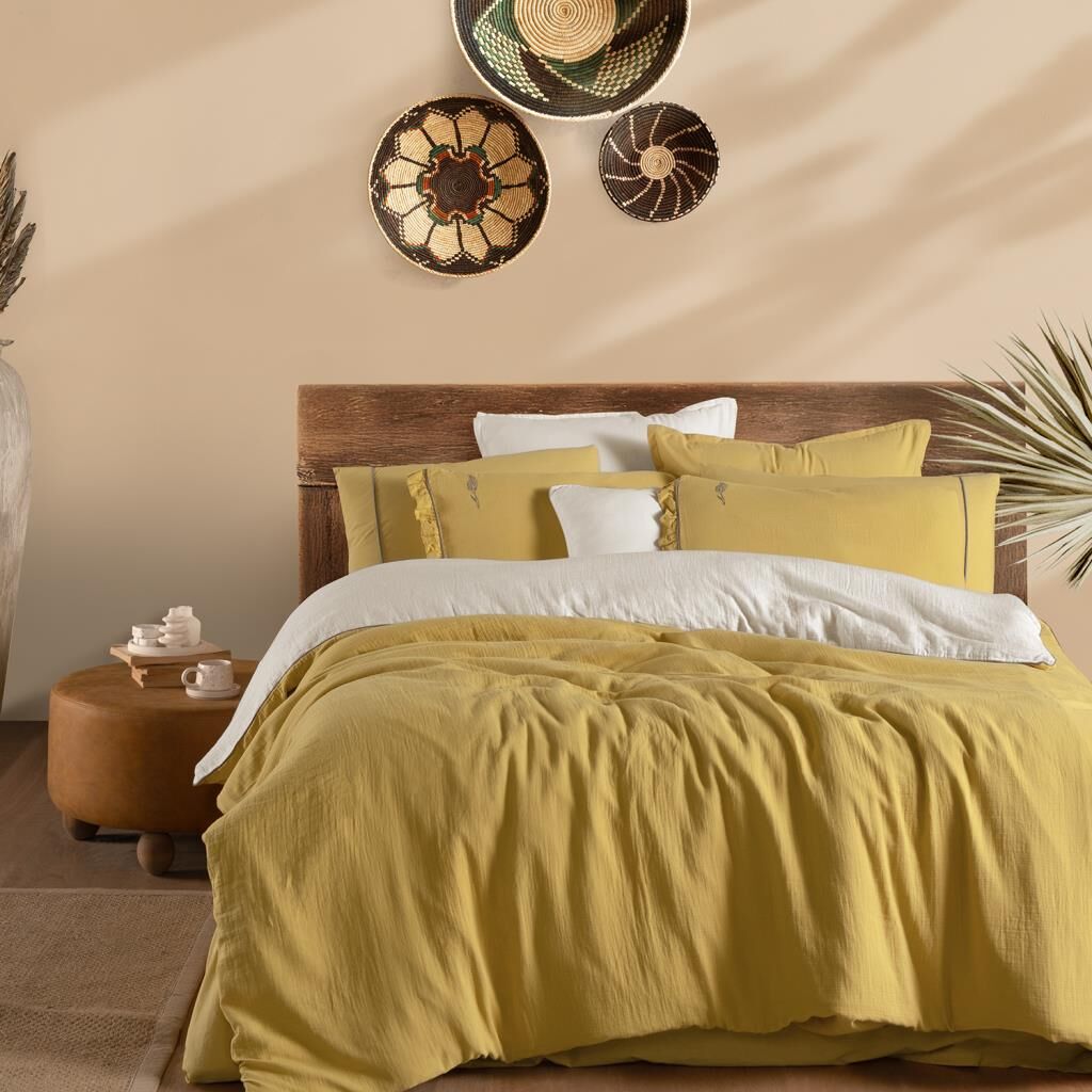 Sarev Mood Comfort  Kenyon Sarı Çift Kişilik Nevresim Takımı