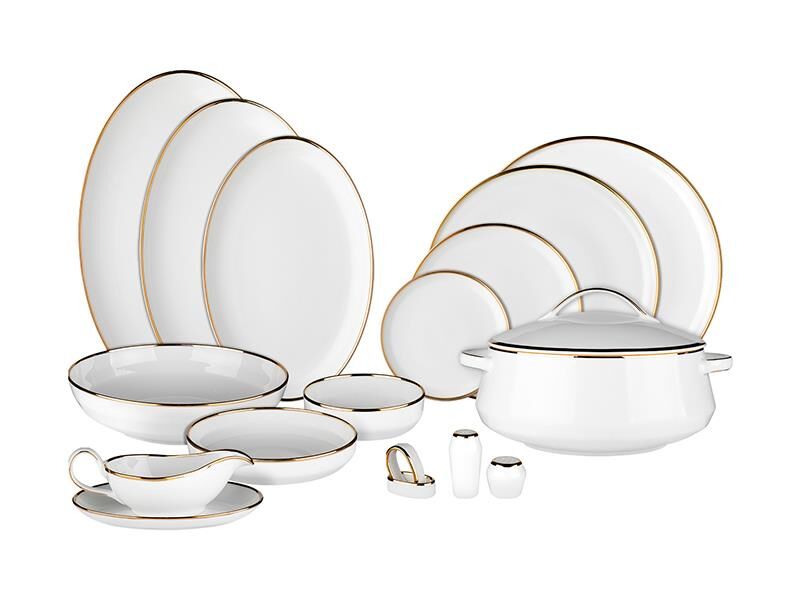 Evaliza Hanedan Yemek Takımı 60 Parça Shiny Alto Gold