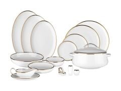 Evaliza Hanedan Yemek Takımı 101 Parça Shiny Alto Gold