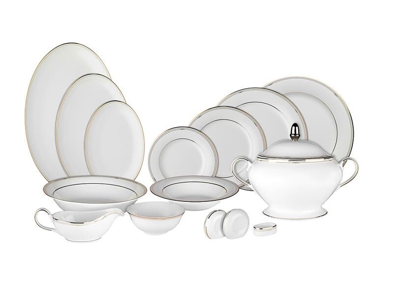 Evaliza Perla Altın Yemek Takımı 60 Parça