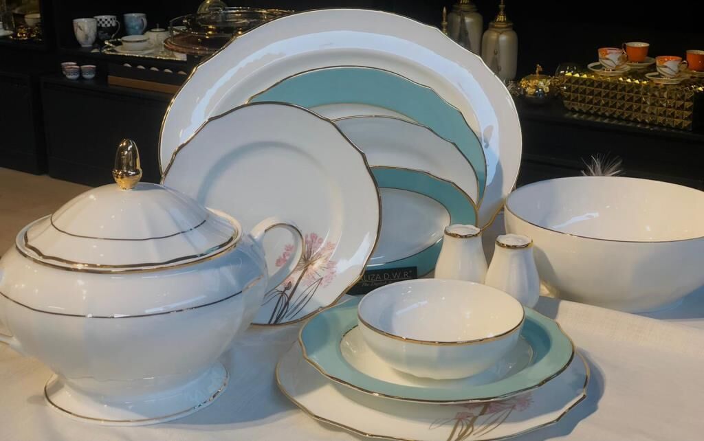 Evaliza Poetica Yemek Takımı 61 Parça Buket Yeşil