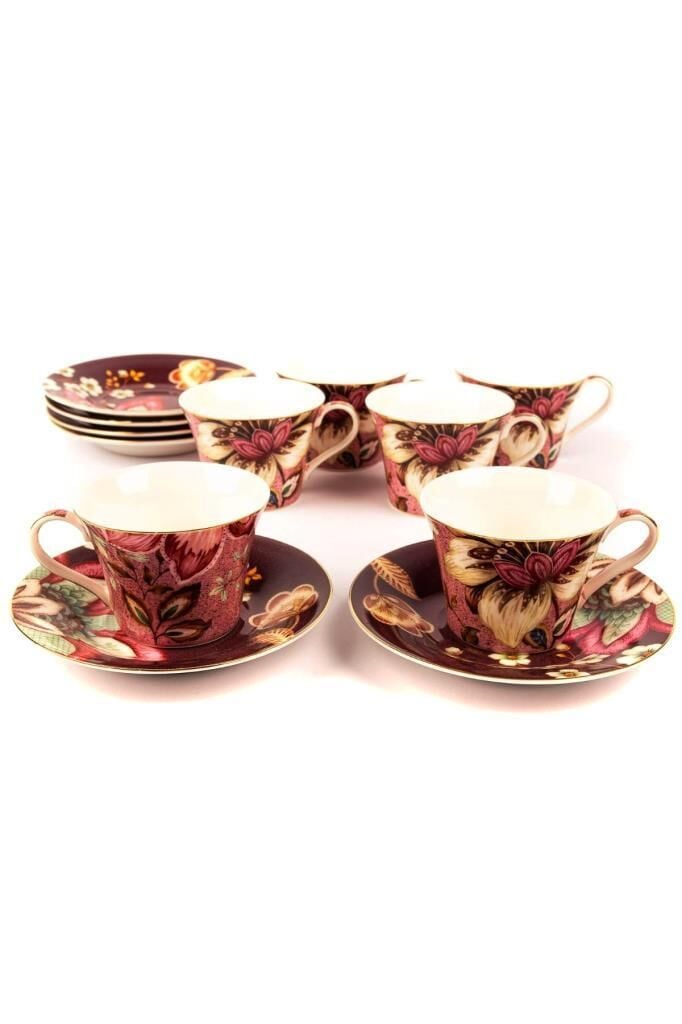 Mikasa Moor Peony Pink 6Lı Kahve Fincan Seti