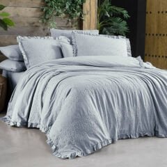 Sarev Girona Mavi King Size (Battal Boy) %100 Pamuk Mood Comfort Nevresim Takımı