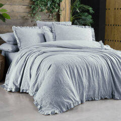 Sarev Girona Mavi King Size (Battal Boy) %100 Pamuk Mood Comfort Nevresim Takımı