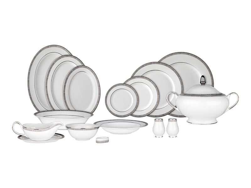 Evaliza Gri Osaka Yemek Takımı101 Parça