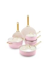 Greenpan Padova Pembe Thermolon Yapışmaz 10Parça Tencere Tava Seti