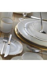 Evaliza Magnolia Altın Yemek Takımı 60 Parça