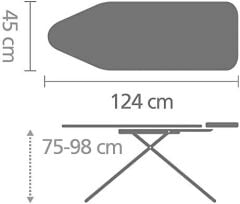Brabantia 124X45Cm (C) Buhar Kazanı Standlı Denım Black Desenli Ütü Masası - Ssuh