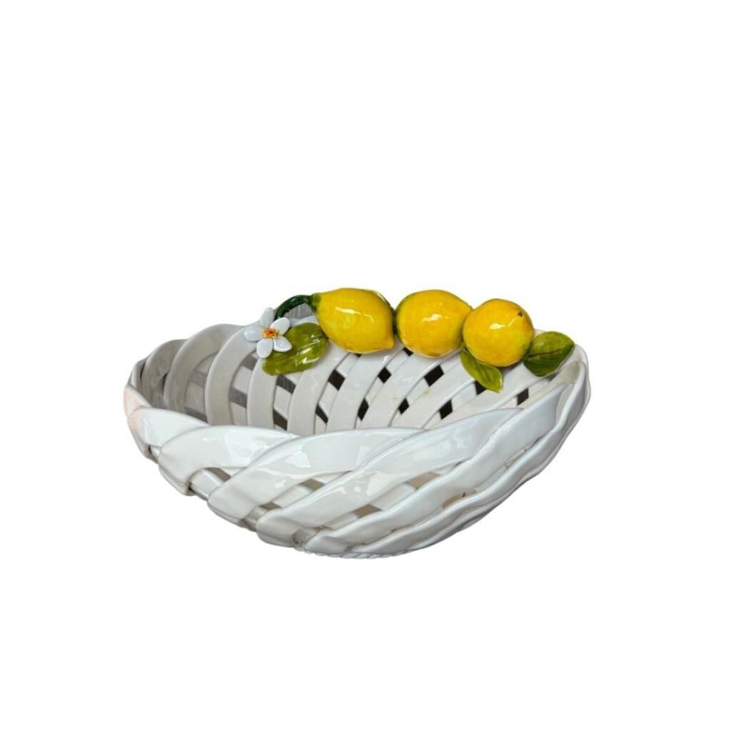 Rainbow Limon Seramik Yuvarlak Sepet