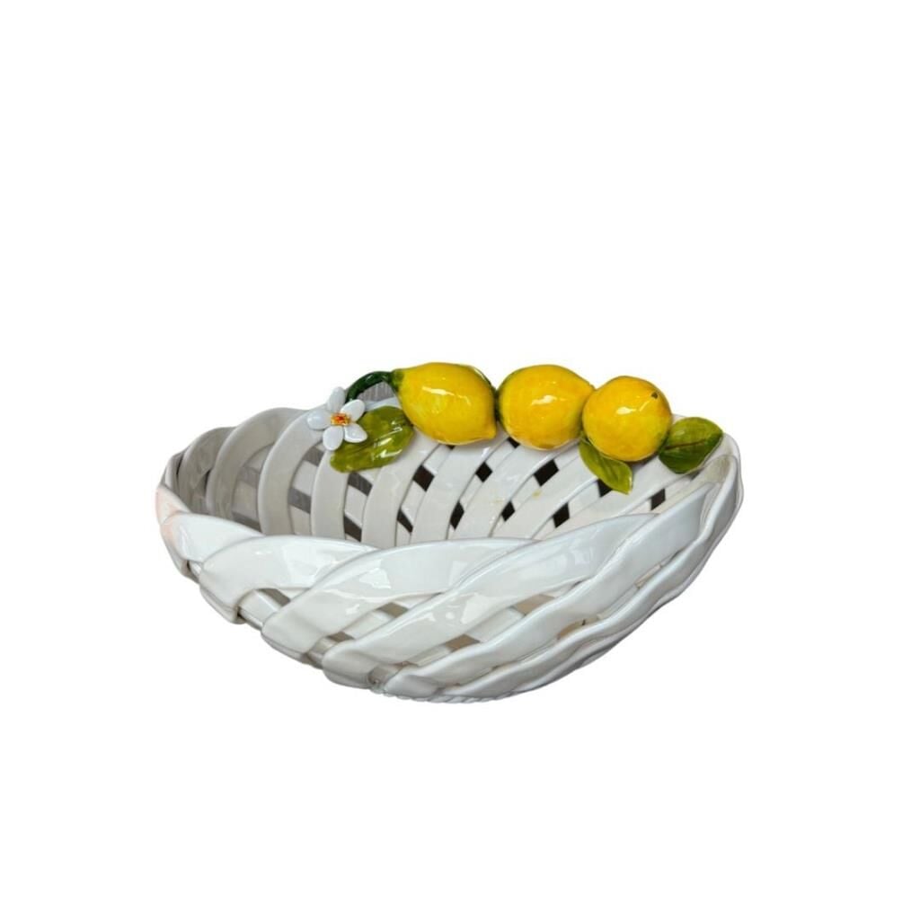 Rainbow Limon Seramik Yuvarlak Sepet