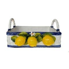 Rainbow Limon Seramik Dikdörtgen Sepet 37cm