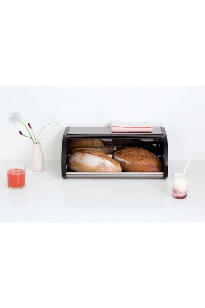 Brabantia Yuvarlak Ekmek Kutusu Siyah Çerçeveli