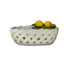 Rainbow Limon Seramik Oval Sepet