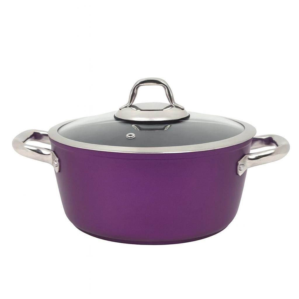 Leggno Master Daily 22cm Derin Tencere-Metalik Mor