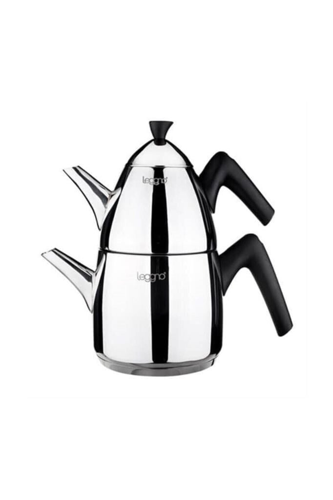 Leggno Joy S Çaydanlık Seti 0,75Lt + 1,5 Lt Soft Touch Siyah