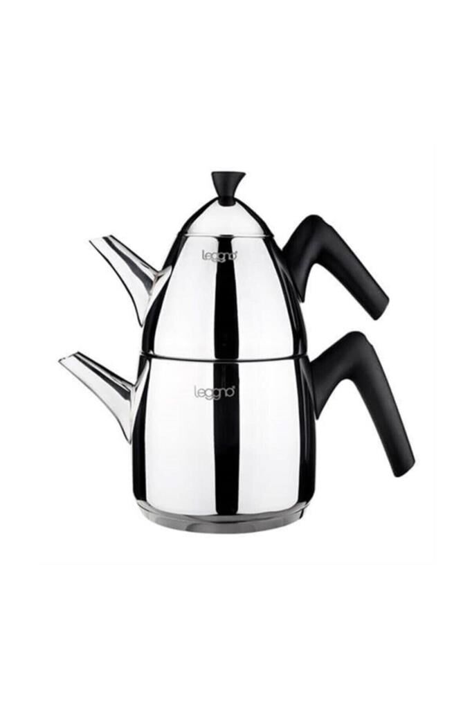 Leggno Joy S Çaydanlık Seti 0,75Lt + 1,5 Lt Soft Touch Siyah