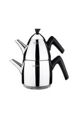 Leggno Joy S Çaydanlık Seti 0,75Lt + 1,5 Lt Soft Touch Siyah