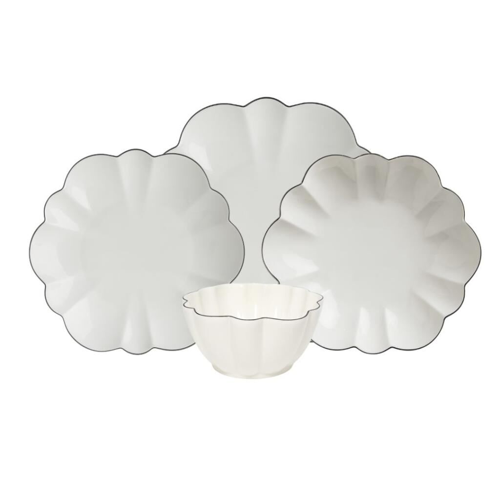 Roy King Daisy 24 Parça Yemek Takımı Platin