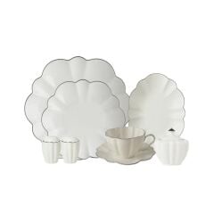 Roy King Daisy 38 Parça Kahvaltı Takımı-Platin